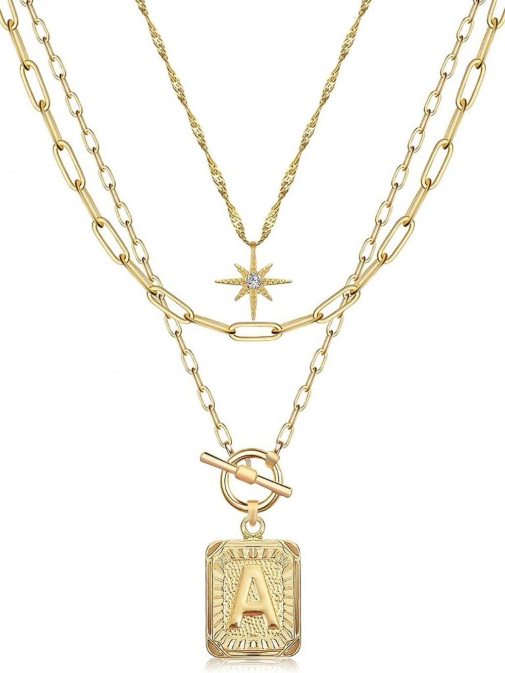MJartoria Layered Initial Necklaces for Women